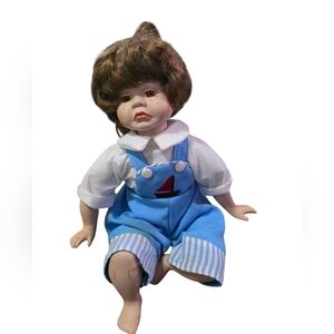 Blue and White Kids Doll